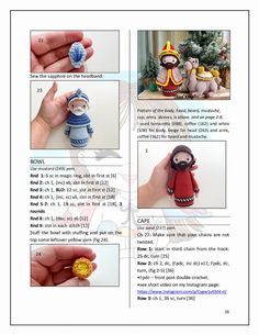 the instructions for making an ornament doll are shown in this page, with pictures