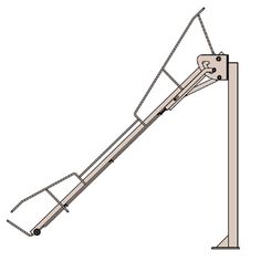 a drawing of the side view of a lift