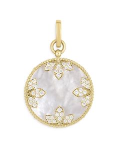 Roberto Coin 18K Yellow Gold Medallion Diamond & Mother of Pearl Pendant Mother Of Pearl Pendant, Gold Medallion, Roberto Coin, Pearl Pendant, Pendant Jewelry, Mother Of Pearl, Jewelry Accessories, Coin, White Gold