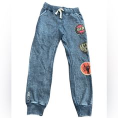 Vintage Havana Rock On Boys Sweatpants Size L Bnwt Super Soft & Comfy Distressed Denim Color Casual Denim Blue Bottoms With Graphic Print, Casual Denim Blue Pants With Graphic Print, Blue Denim Pants With Graphic Print, Casual Blue Pants With Graphic Print, Cotton Graphic Print Bottoms For Playwear, Casual Graphic Print Bottoms For Playwear, Cotton Bottoms With Graphic Print For Playwear, Denim Blue Cotton Bottoms With Graphic Print, Cotton Bottoms With Graphic Print In Denim Blue