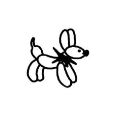 a black and white drawing of a dog