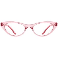 This narrow cat-eye is the perfect mix of retro and modern. The wide eyeglasses is made with lightweight TR90 plastic. It has a glossy finish and is available in black red (with black temple arms) and tortoiseshell (with cream temple arms) as well as the following translucent options: pink purple and brown. Pair with a matching tint for a cool monochromatic look. | Zenni Women's Retro Cat-Eye Prescription Eyeglasses Pink Tortoise Shell Plastic Everyday Glasses, Purple And Brown, Diamond Face Shape, Eye Prescription, Rim Design, Diamond Face, Zenni Optical, Keke Palmer, Retro Cats