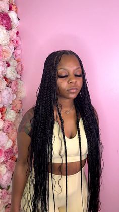 Tulum Hairstyle, Brads Hair Styles, Cornrows And Knotless Braids, Bohemian Knotless Box Braids, Bohemian Knotless Braids, Black Kids Braids Hairstyles, Black Ponytail Hairstyles