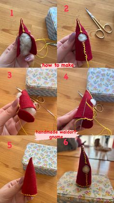 the instructions for how to make a gnome hat