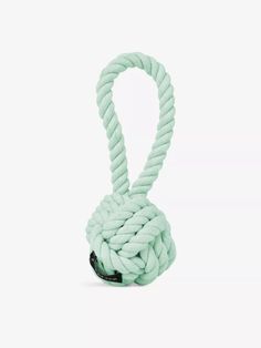 a green rope with a black hook on it