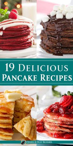 the cover of 19 delicious pancake recipes