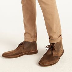 Inspired by the crepe-soled boots worn by British officers during World War II, our MacAlister boots are made from the finest English leather and only get better with age. We left them unlined for a more casual feel. Leather Items, Get Better, Chukka Boots, Boots Men, J Crew, Leather Upper, Ankle Boot, Shoe Boots, For Men