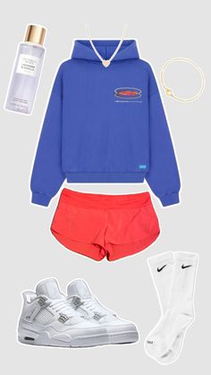 #vibes #beauty #outfitinspo #art #lululemon #victoriassecret #nike #blue #red #white #hoodie #comfy #schooloutfit Blue Hoodie Outfit, White Hoodie Outfit, Blue And White Hoodie, Outfit Boards, Teen Trends, Movie Inspired Outfits, Lululemon Hoodie, Cute Nike Outfits, Teen Outfits