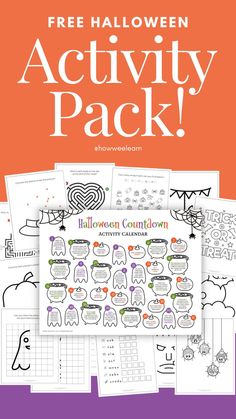 halloween activity pack for kids with free printables