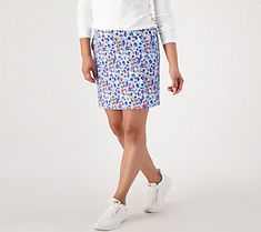 A charming choice for any spring or summer outing, this pull-on skort provides a bit of polish to your casual attire. From Susan Graver. Susan Graver, Casual Attire