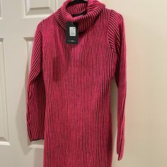 Cozy Comfort Sweater Midi Dress- By Fashion Nova Nwt Size Xl Hot Pink Stripes Comfort Sweater, Pink Sweater Dress, Dresses Pink, Fashion Nova Dress, Sweater Dress Midi, Fashion Nova Dresses, Comforters Cozy, Pink Stripes, Pink Sweater