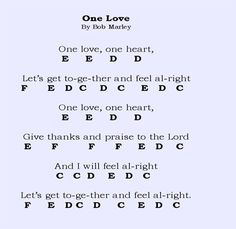 the song for one love by b b mary is shown in black and white