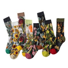 PRICES MAY VARY. 【Aethestic Socks】Breaking the stereotype of traditional summer socks! Socks are very soft, elastic band will not fall off. You can feel the thin package of your feet, but it is not hot and very light. 【Flower Socks】Vintage flower ankle high socks within several colors and patterns. There are different ombinations within different styles that can match your summer dress up. 【Material】Fashion crystal lace elastic short cocks are made of Cotton & nylon, thin glass socks are very th Cottagecore Accessories, Ankle High Socks, Flower Crew, Silk Socks, Floral Socks, Mesh Socks, Transparent Flowers, Sheer Socks, Cat Socks