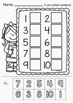 a printable worksheet for the number 1 to 10 with numbers and an image of