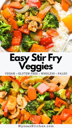 an easy stir fry with vegetables and rice