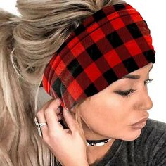 Buffalo Plaid Is Great To With Denim, Turtlenecks, Shackets, Flannels, Athleisure Or Other Comfy Fall And Winter Styles. I Stylish Stretchy Headband Is Perfect For Yoga, Running, Tennis Or Anytime You Sweat Or Need To Manage Your Hair. Wide Knot Turban Style. Additional Photos Included To Show Style And Dimensions. Patterns Might Be Available Is Separate Listing. Pink Hair Dryer, Flannel Party, Short Ponytail, Red Hair Bow, New Buffalo, Purple Headbands, Christmas Hair Accessories, Embellished Headbands, Winter Styles