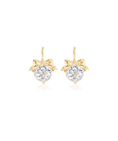 Our Bow Drop Earrings are the extra little something you need when getting dressed. The pairing of the 18-karat yellow gold bow with the richness of the Barium Rich Sanidine stone makes for a beautiful look. White Gold Bow Earrings For Formal Occasions, Elegant White Gold Earrings With Bow, Anniversary White Gold Bow Earrings, Classic Bow Earrings For Anniversary, Yellow Gold Bow Earrings For Wedding, Elegant Bow Earrings For Formal Occasions, Elegant Formal Earrings With Bow, Classic Gold Bow Earrings, Yellow Gold Prong Setting Earrings For Party