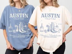 Elevate the country-themed bachelorette festivities with our exclusive and carefully crafted Custom Western bachelorette Comfort Colors Tee. Made from premium cotton, this t-shirt guarantees not only exceptional style but also genuine comfort for the celebration, making it the perfect gift for bridesmaids and the bride-to-be at that last rodeo girls' trip. Let's get rowdy in style! 🤠 NOTE: You can expect a draft of your custom print within 24 hours for your review and approval. Please keep an e Bride Tshirts, Austin Bachelorette Party, Bachelorette Merch, Bachelorette Party Tshirts, Cowgirl Bride, Austin Bachelorette, Luxury Bachelorette, Western Bachelorette, Bride Tshirt