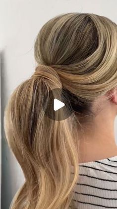 Volume Ponytail Tutorial, Ponytail Hairdo, Microblading Artist, Volume Ponytail, Up Hairdos, Ponytail Tutorial, Low Ponytail, Glowy Makeup, Volume Hair