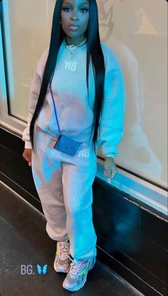 Off White Set Outfit, Baddie Outfits Hbcu, Winter Wear Black Women, Jogger Pants Outfit Black Women, Chanel Shoes Outfit Black Women, Fire Outfits Black Women, Fashionova Outfit, Alexander Wang Outfit Black Women, Essentials Outfit Black Women