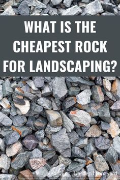 rocks with the words what is the cheapest rock for landscaping?