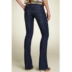 Low-Rise, Flattering Boot-Cut Jeans Are Cut From Lightweight Stretch Denim In A Subtly Faded Dark-Blue Rinse, While Tonal Embroidery Details The Back Pockets. Sold Out At Nordstrom. This Pair Has Been Altered To My Height (5’5), In Mint Condition Brand New And Never Worn After Alteration. Edgy Mid-rise Flare Jeans For Spring, Edgy Fitted Blue Jeans, Blue Fitted Edgy Jeans, Edgy Blue Fitted Jeans, Edgy Fitted Dark Wash Flare Jeans, Casual Slim Fit Dark Wash Flare Jeans, Edgy Fitted Full-length Flare Jeans, Edgy Fitted Flare Jeans For Fall, Tonal Embroidery