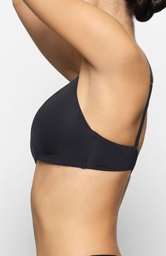 This wireless bra with lightly lined, cloud-like molded foam pads provides an ultracomfortable fit. This supportive foundation piece is ideal for everyday wear and perfectly shapes and contours the bust for a smooth look. It also features fully adjustable straps and wide wings. Lined 84% polyamide, 16% spandex Hand wash, dry flat Imported Black No-show Sports Bra With Built-in Bra, Black No-show Nursing Bra, Black Seamless Everyday Bra, Everyday Black Seamless Bra, Black No-show Soft Touch Bra, Black No-show Soft-touch Bra, Black Soft Touch No-show Bra, Everyday Full Coverage Light Support Bra, Hairstyling Products