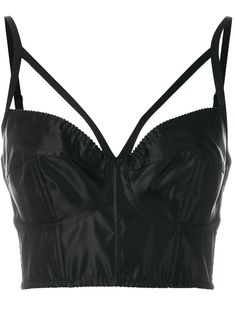 Black stretch cotton blend bralet bustier top from Dolce & Gabbana featuring spaghetti straps, a floral lace pattern and a hook & eye fastening. Satin Bustier Top, Corset Training, Satin Bustier, Bralet Tops, Floral Bustier, Waist Trainer Corset, Waist Training Corset, Corsets And Bustiers, Spaghetti Strap Top