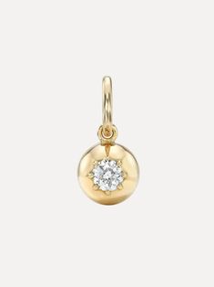 Single Stone is handcrafted in LA. This pendant is 18k yellow gold with ~approximately 0.44ctw K/SI1 old European cut diamond prong set in a handcrafted 18K yellow gold sphere-shaped pendant. Perfect on its own or stacked with other pendants. Price does not include chain. Gold Sphere, Squash Blossom, Single Stone, European Cut Diamonds, Diamond Pendant, Prong Setting, Diamond Cuts, Yellow Gold, Chain