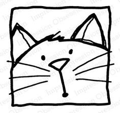 Impression Obsession, Simple Doodles, Simon Says Stamp, Simon Says, Doodle Drawings, 로고 디자인, Cat Drawing