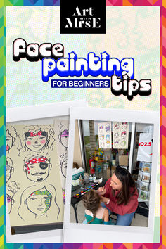 Face painting designs are shown along with an image of the artist painting a child's face as a classroom reward system. Classroom Management Reward System, Classroom Management Rewards, Reward System, Painting Art Lesson, Classroom Environment