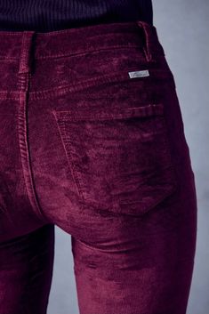 Freshen your closet with this silhouette-enhancing burgundy velvet skinny with extra stretch and comfort. 8.5" Rise / 27" Inseam 75% Cotton, 22% Rayon, 3% Spandex Good Haircut, Burgundy Velvet, Stylish Clothes, Prove It, Online Stores, New Yorker, Look Cool, Autumn Winter Fashion, Stylish Outfits