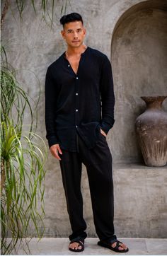 Gauze fresh long sleeve shirt, loose fit ,button up tulum style shirt, Mao neck caribean boho shirt. Composition: 100% cotton Tulum Style, Gauze Shirt, Boho Shirt, Boho Shirts, Pant Shirt, Sleeveless Shirt, Tulum, Long Sleeve Shirt, Mens Pants