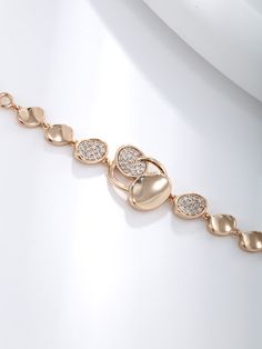 Material: Alloy Color: 18K Gold Plated (16 3) Fashion Element: Ellipse Style: Europe and America Elegant Rose Gold Heart Metal Bracelet, Elegant Oval Metal Bracelets, Elegant Oval Metal Bracelet, Jewelry Simple, Jewelry Lookbook, Simple Jewelry, 18k Gold, Gold Plate, Stitching