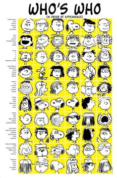 a poster with the words who's who on it