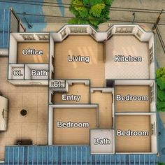 an overhead view of a floor plan with all the rooms labeled in english and spanish