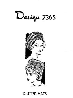 an advertisement for knitted hats with two women's heads and the words design 785