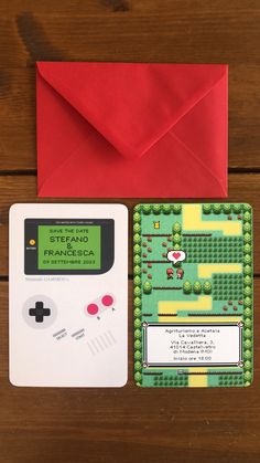 Partecipazioni matrimonio tema gameboy Creative Wedding Card, Pokemon Wedding Invitations, Nerd Wedding Invitations, Nerd Wedding Ideas, Pokemon Wedding Ideas, Untraditional Wedding Ideas, Travel Wedding Invitations, Video Game Wedding, Nerd Wedding