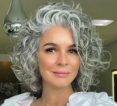 Medium Length Gray Haircuts, Curly Bob Haircuts For Women Over 50, Short Curly White Hair Over 50, Curly Hairstyles For 50+, Hairstyles For Medium Length Gray Hair Over 50, Hairstyles For Medium Length Hair With Layers Over 50 Curly, Curly Hair For Older Women Over 50, Hairstyles And Color For Women Over 50, Curly Hair For 50 Year Old Women