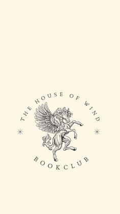 the house of wind book club logo with an angel holding a baby in its arms