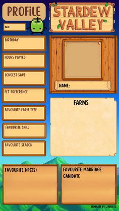 a screen shot of the game's menu, which includes farm animals and other items