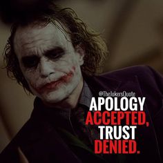 the joker quote is shown in this image