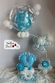 balloons and decorations for a baby's first birthday