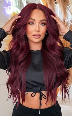 #BEAUTY ,#REALATIONSHIPS #Fashion #Outfits #Winter Outfits #Animals Winter Hair Color Burgundy, Maroon Burgundy Hair, Red On Black Hair No Bleach, Medium Cherry Red Hair, Ritual Hair Color, Maroon Money Piece Hair, Deep Purple Red Hair, Dark Hair With Red Money Piece