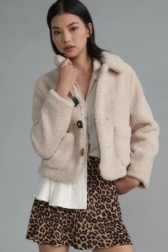 Noize Frieda Sherpa Jacket | Anthropologie Sweater Season, Women's Jackets, Sherpa Jacket, Fall Shopping, Faux Fur Jacket, Sweater Weather, Clothing And Shoes, Anthropologie, Cashmere