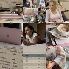 a collage of photos with people working on their laptops