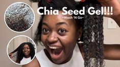 Testing Chia Seed Gel on Type 4 Hair ｜Hair Growth Chia Seed Gel For Hair, Chia Seed Hair Gel, Chia Seed Gel, Wash N Go, Type 4 Hair, Hair Gel, Type 4, Chia Seeds