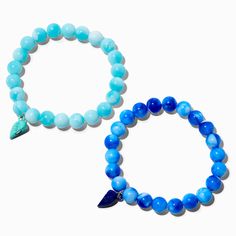 Share your heart with your bestie with this pretty bracelet set. With one for you and one for her, you'll always stay connected. The set includes two marbleized stretch beaded bracelets, one in teal blue and one in cobalt blue, each with a split heart "BFF" charm.Pack Size: 2Fit: StretchMaterial: Plastic, Metal - Claire's Best Friends Split Heart Beaded Bracelets - 2 Pack Trendy Blue Stackable Friendship Bracelets, Trendy Blue Hypoallergenic Friendship Bracelets, Trendy Blue Jewelry With 8mm Beads, Trendy Blue Hand-strung Friendship Bracelets, Blue Trendy Hypoallergenic Friendship Bracelet, Trendy Blue Hypoallergenic Friendship Bracelet, Trendy Blue 8mm Beaded Jewelry, Trendy Blue Bracelets With 8mm Beads, Heart Beaded Bracelets