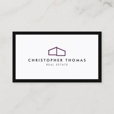 a real estate business card with the logo for christpher thomas's real estate