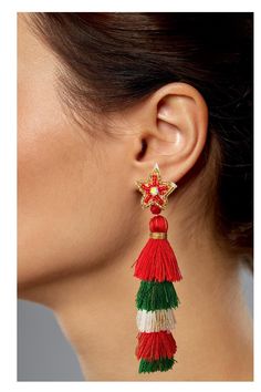 Get into the holiday spirit with these festive handmade Christmas Tree earrings, beautifully crafted with intricate beads and finished with playful tassels. These unique earrings feature a charming Christmas tree design, bringing the magic of the season to your jewelry collection. Made with a mix of beads and tassels, they're perfect for holiday parties, gift exchanges, or as a thoughtful present for someone special. If you have any questions, please feel free to contact us. THANK YOU Beaded Christmas Tree Earrings, Christmas Party Earrings, Earrings With Tassels, Beaded Christmas Tree, Handmade Christmas Tree, Tree Earrings, Star Christmas, Christmas Tree Earrings, Charming Christmas